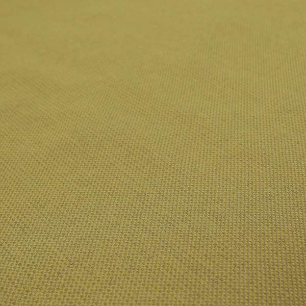 Beaumont Textured Hard Wearing Basket Weave Material Yellow Coloured Furnishing Upholstery Fabric - Made To Measure Curtains