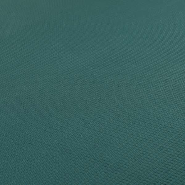 Bhopal Soft Textured Teal Coloured Plain Velour Pile Upholstery Fabric