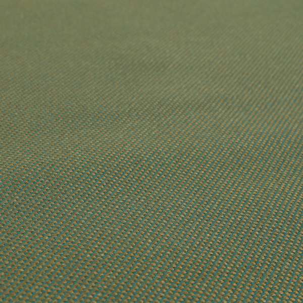 Bilbao Weave Textured Chenille Teal Brown Colour Furnishing Fabric CTR-1049