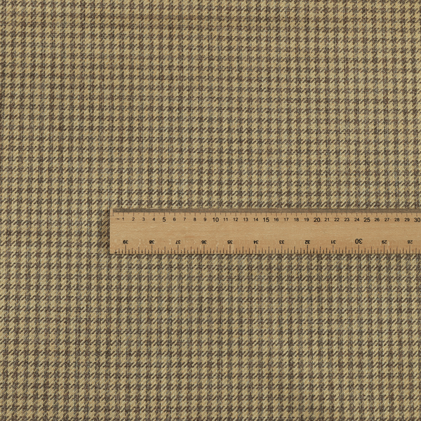 Berwick Houndstooth Pattern Jacquard Flat Weave Yellow Colour Upholstery Furnishing Fabric CTR-1139