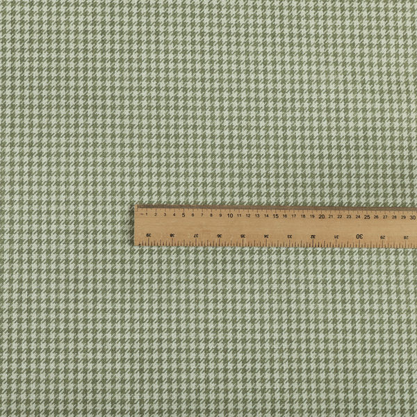 Berwick Houndstooth Pattern Jacquard Flat Weave Green Colour Upholstery Furnishing Fabric CTR-1140 - Handmade Cushions