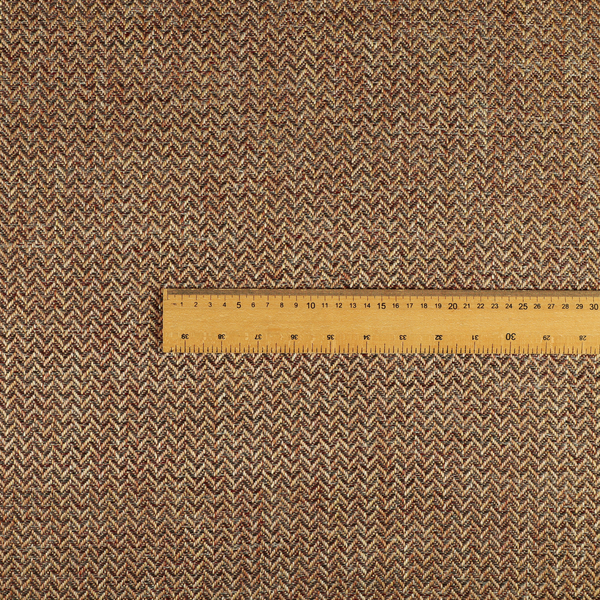 Majesty Herringbone Weave Chenille Bronze Brown Colour Upholstery Furnishing Fabric CTR-1153 - Roman Blinds
