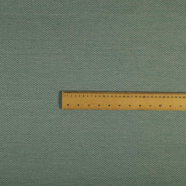 California Chevron Pattern Chenille Material In Teal Blue Upholstery Fabric CTR-1237 - Roman Blinds