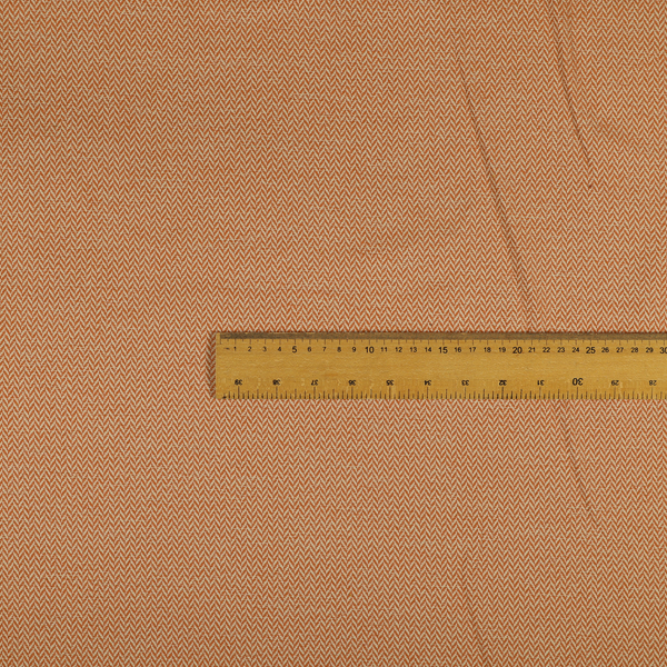 California Chevron Pattern Chenille Material In Orange Upholstery Fabric CTR-1243 - Roman Blinds