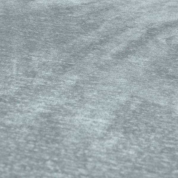 Melbourne Chenille Plain Silver Upholstery Fabric CTR-1518 - Roman Blinds