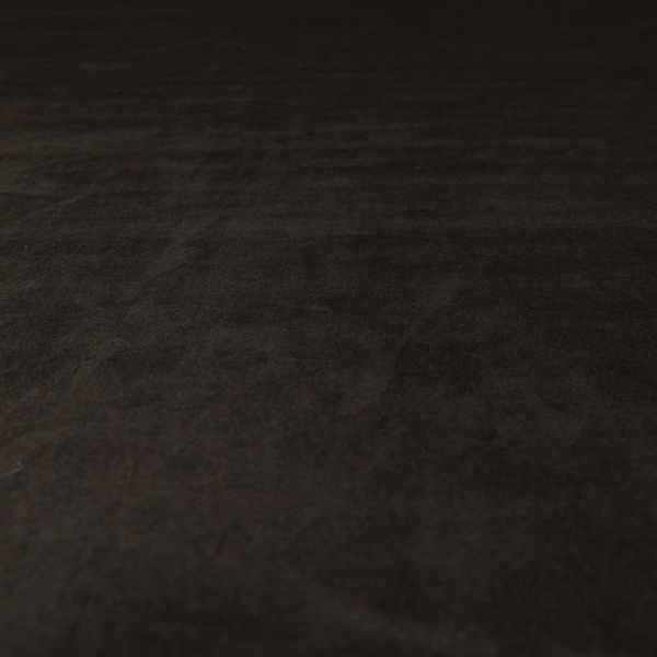 Wazah Plain Velvet Water Repellent Treated Material Dark Brown Colour Upholstery Fabric CTR-1692 - Handmade Cushions