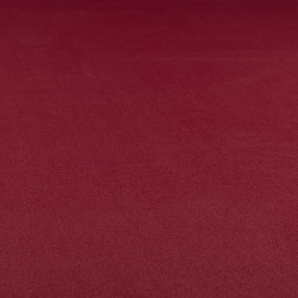 Peru Moleskin Plain Velvet Water Repellent Treated Material Ruby Red Colour Upholstery Fabric CTR-1739