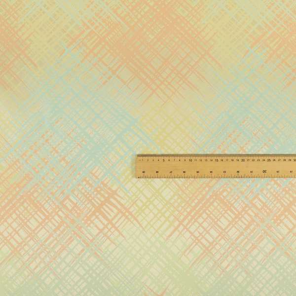 Milano Collection Sky Blue Colours In Abstract Pattern Chenille Furnishing Fabric CTR-174