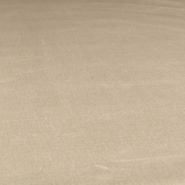 Barbados Plain Velvet Water Repellent Beige Upholstery Fabric CTR-1801