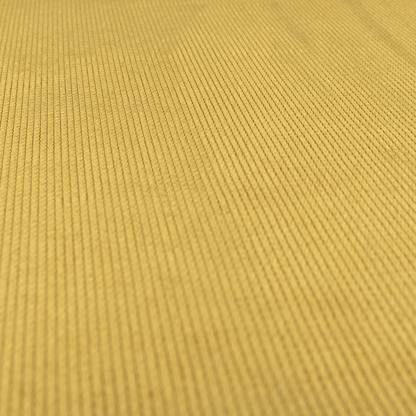 Oslo Plain Textured Corduroy Yellow Colour Upholstery Fabric CTR-1891 - Handmade Cushions