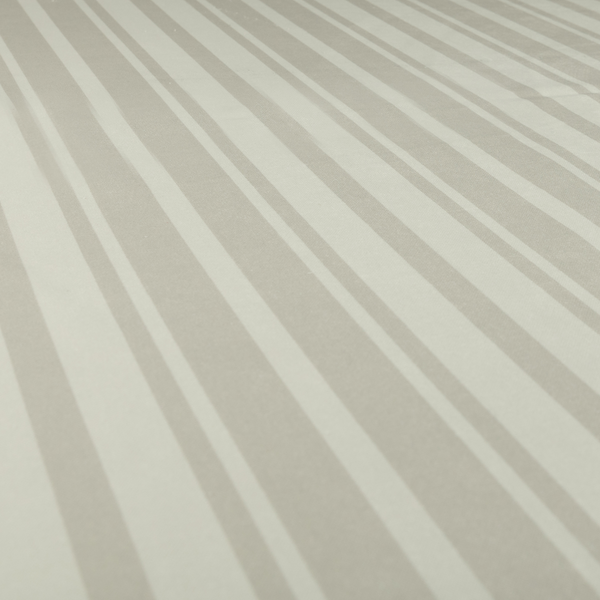 Oman Printed Velour Velvet Stripe Pattern Cream Colour Upholstery Fabric CTR-1930