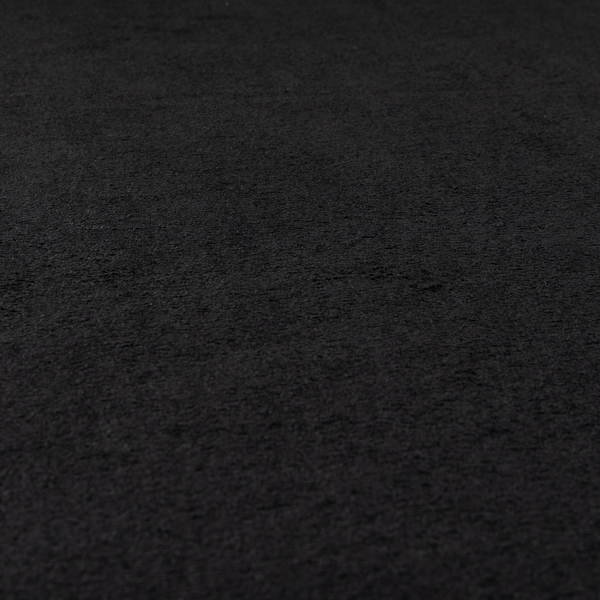 Berlin Boucle Textured Chenille Black Colour Upholstery Fabric CTR-1957