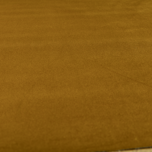 Muscat Plain Velvet Material Mustard Yellow Colour Upholstery Fabric CTR-1994