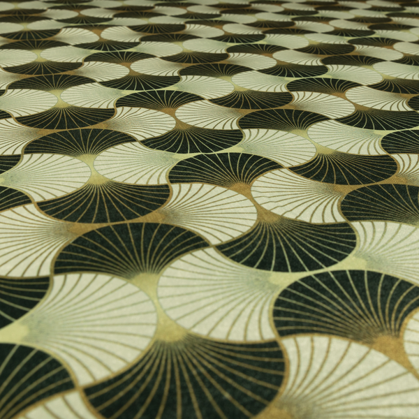 Zurich White Geometric Patterned Upholstery Fabric CTR-2011