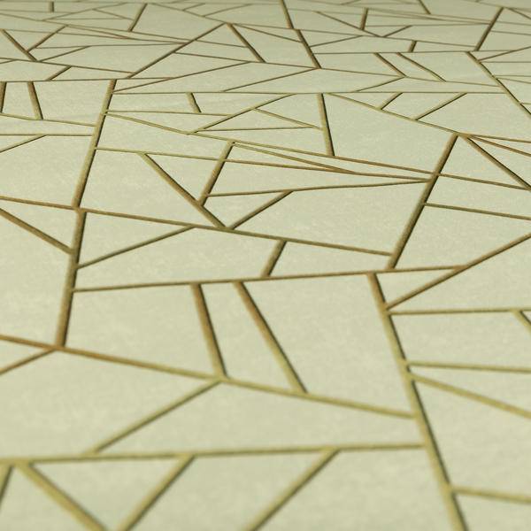 Zurich White Geometric Patterned Upholstery Fabric CTR-2012