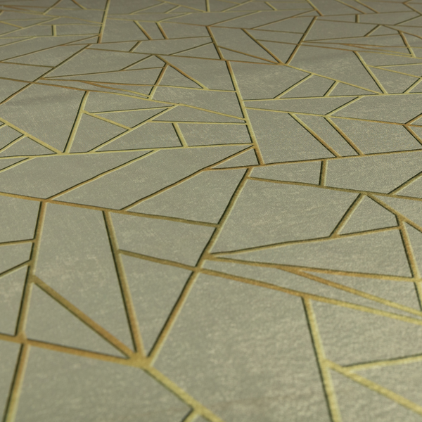 Zurich Silver Geometric Patterned Upholstery Fabric CTR-2014