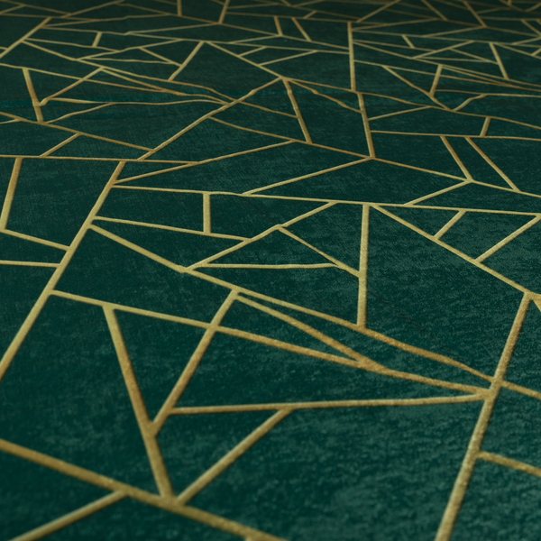 Zurich Teal Geometric Patterned Upholstery Fabric CTR-2020