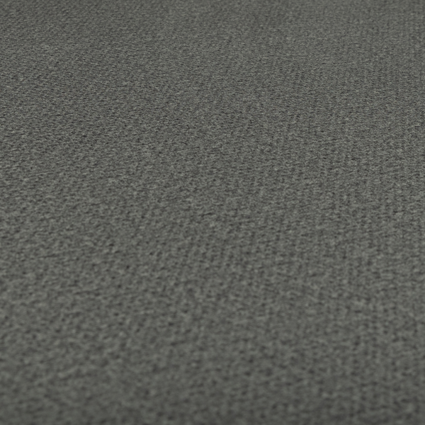 Tanzania Soft Velour Textured Material Smoke Grey Colour Upholstery Fabric CTR-2073
