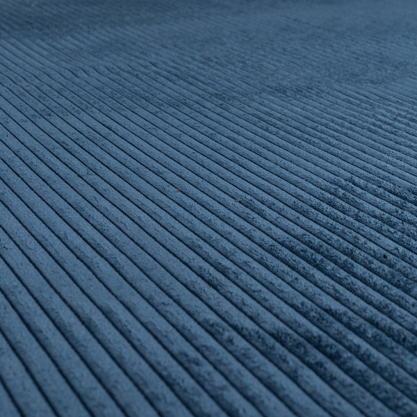 Denver Striped Corduroy Navy Blue Upholstery Fabric CTR-2133