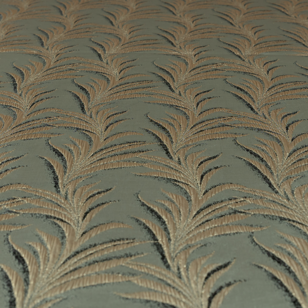 Casa Textured Leaf Pattern Silver Furnishing Fabric CTR-2220 - Roman Blinds