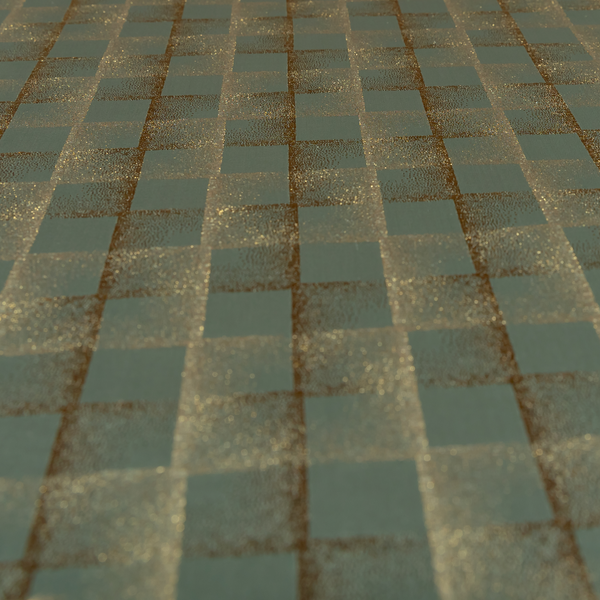 Casa Textured Uniformed Block Shine Pattern Teal Furnishing Fabric CTR-2221 - Roman Blinds