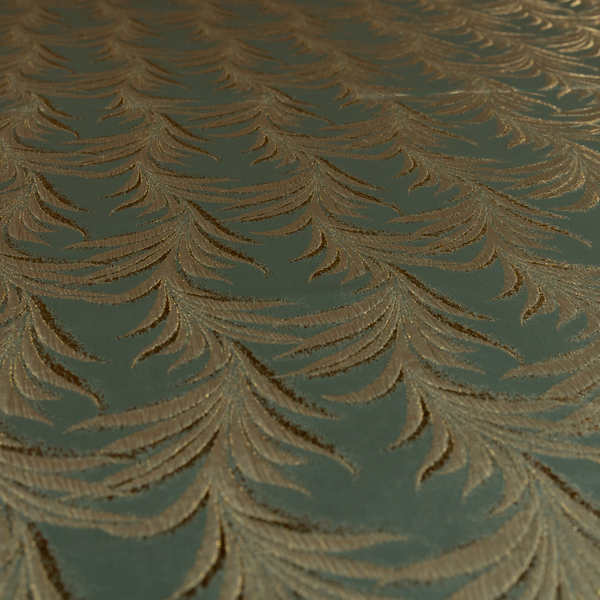 Casa Textured Leaf Pattern Teal Furnishing Fabric CTR-2223