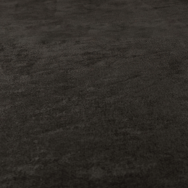 Tessuto Soft Chenille Plain Water Repellent Black Upholstery Fabric CTR-2249 - Handmade Cushions