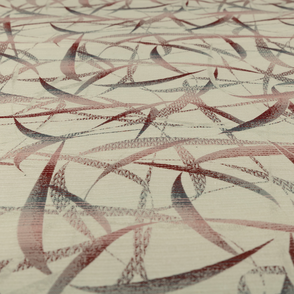 Budapest Abstract Pattern Red Colour Upholstery Fabric CTR-2343 - Handmade Cushions