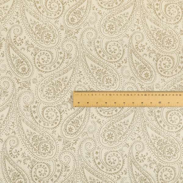 Istanbul Range Of Faint Paisley Pattern In Silver Grey Colour Furnishing Fabric CTR-239 - Handmade Cushions