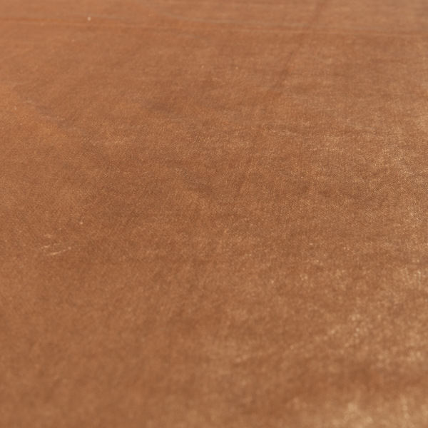 Madrid Soft Plain Shimmer Velvet Golden Brass Upholstery Fabric CTR-2391