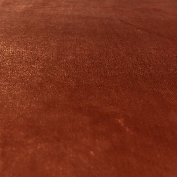 Madrid Soft Plain Shimmer Velvet Orange Upholstery Fabric CTR-2401