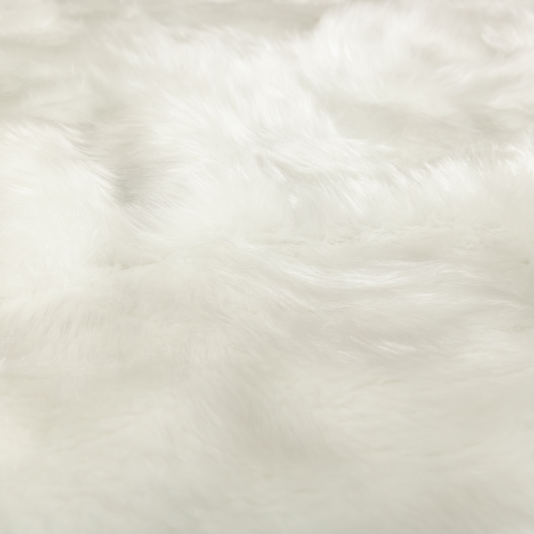 Silkie Faux Fur Material White Colour Fabric CTR-2424 - Handmade Cushions