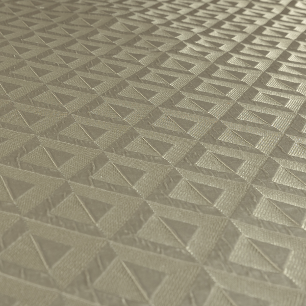 Paradise Geometric Pattern In Beige Upholstery Fabric CTR-2522 - Handmade Cushions