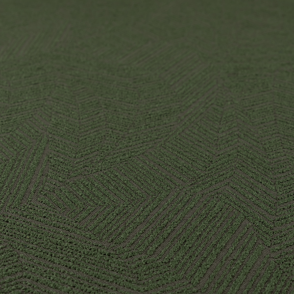 Cotswold Abstract Pattern Green Colour Upholstery Fabric CTR-2557