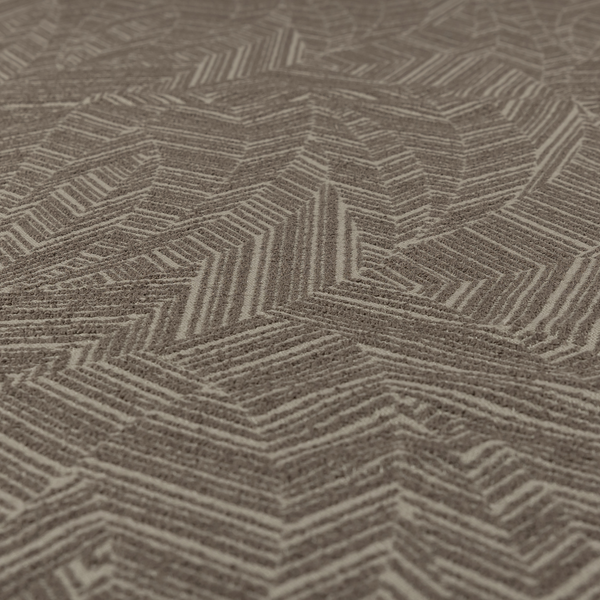 Cotswold Abstract Pattern Brown Colour Upholstery Fabric CTR-2560