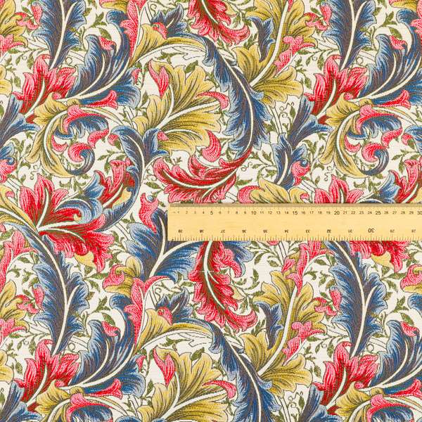 Colarto Collection Circus Colours In Floral Pattern Chenille Furnishing Fabric CTR-263