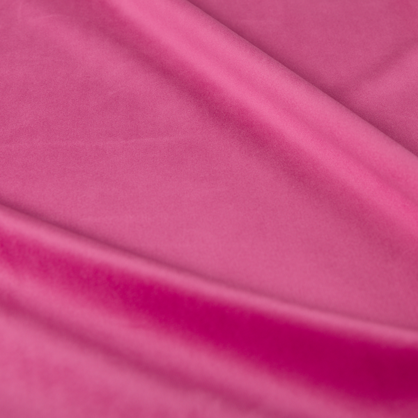 Alpha Plain Durable Velvet Brushed Cotton Effect Upholstery Fabric Pink Colour CTR-2698