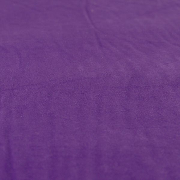 Alpha Plain Durable Velvet Brushed Cotton Effect Upholstery Fabric Purple Colour CTR-2719