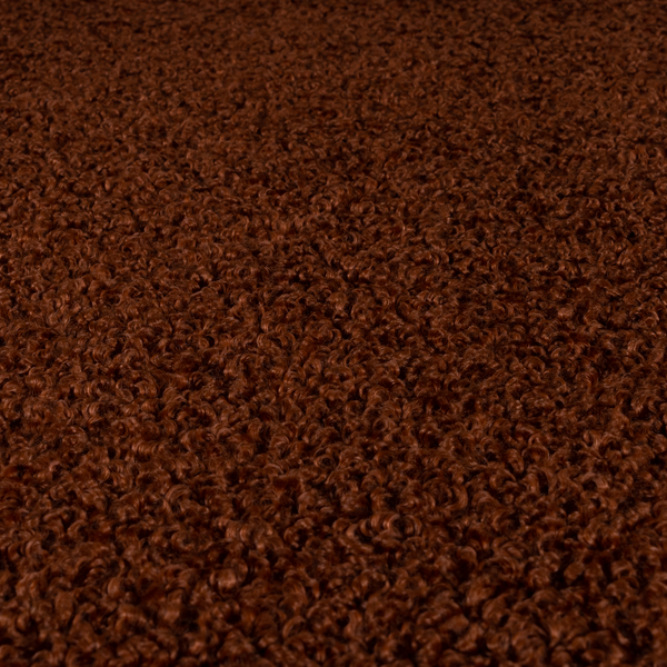 Willow Boucle Material Burnt Orange Colour Upholstery Fabric CTR-2793 - Handmade Cushions