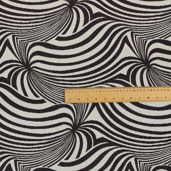 Anchorage Modern Funky Stripe Zebra Style Design Purple White Lightweight Furnishing Fabrics CTR-581