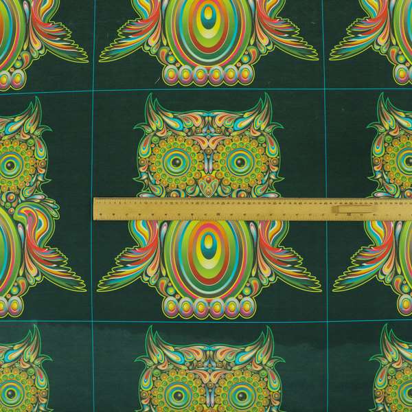 Freedom Printed Velvet Fabric Colourful Owl Animal Pattern Upholstery Fabric CTR-612 - Handmade Cushions