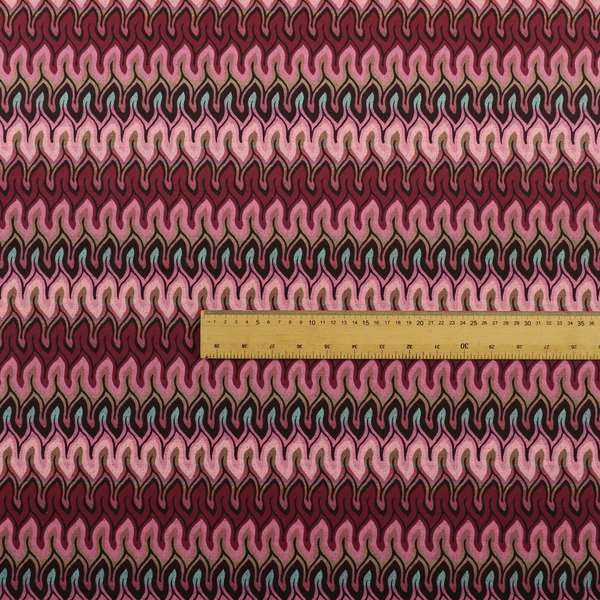 Freedom Printed Velvet Fabric Collection Retro Modern Pattern In Purple Pink Colour Upholstery Fabric CTR-63 - Handmade Cushions