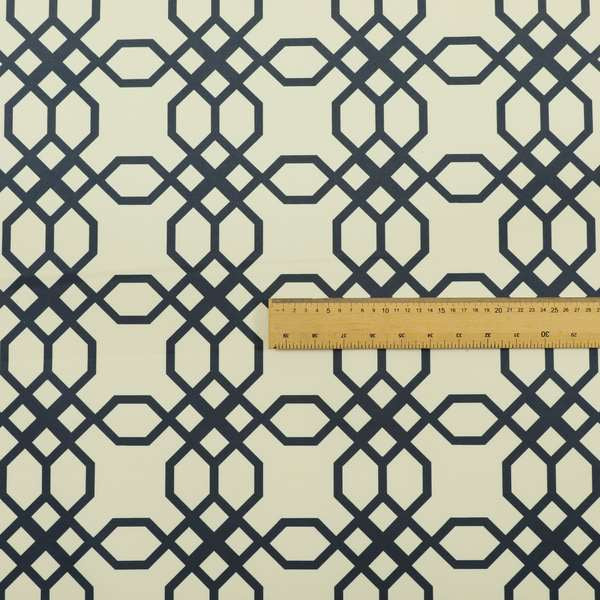 Freedom Printed Velvet Fabric Collection Modern Pattern In Blue Colour Upholstery Fabric CTR-71 - Roman Blinds