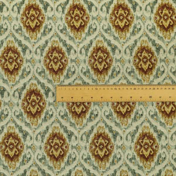 Bruges Modern Blue White All Over Damask Pattern Chenille Jacquard Upholstery Fabrics CTR-727 - Made To Measure Curtains
