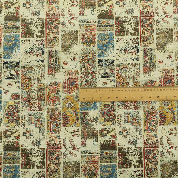 Freedom Printed Velvet Fabric Collection Patchwork Wall Art Pattern Upholstery Fabric CTR-76 - Handmade Cushions