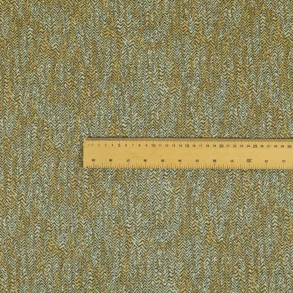 Trapeze Faded Herringbone Pattern Semi Plain Yellow Furnishing Fabrics CTR-800 - Made To Measure Curtains
