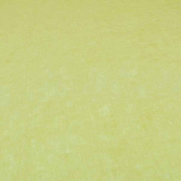 Capri Pastel Effect Cotton Chenille Upholstery Fabric In Green Yellow Hay Colour