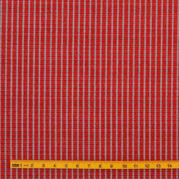 Cleveland Thick Durable Woven Hopsack Type Soft Upholstery Fabric In Red Colour