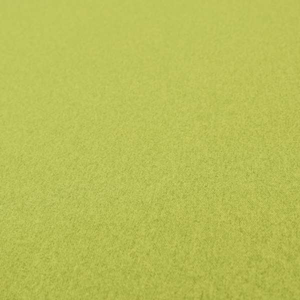 Como Soft Wool Effect Plain Chenille Quality Upholstery Fabric In Lime Green Colour - Handmade Cushions