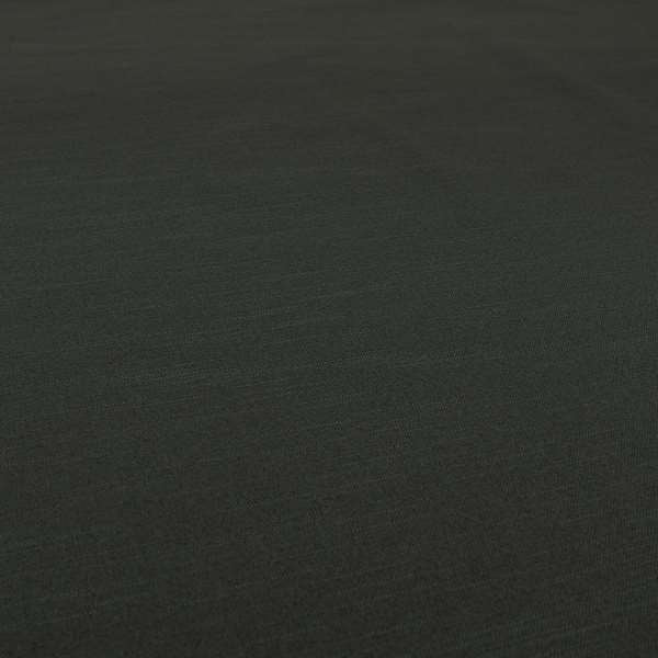 Darwin Linen Effect Style Flat Weave Material In Black Colour Upholstery Soft Furnishing Fabrics - Made To Measure Curtains
